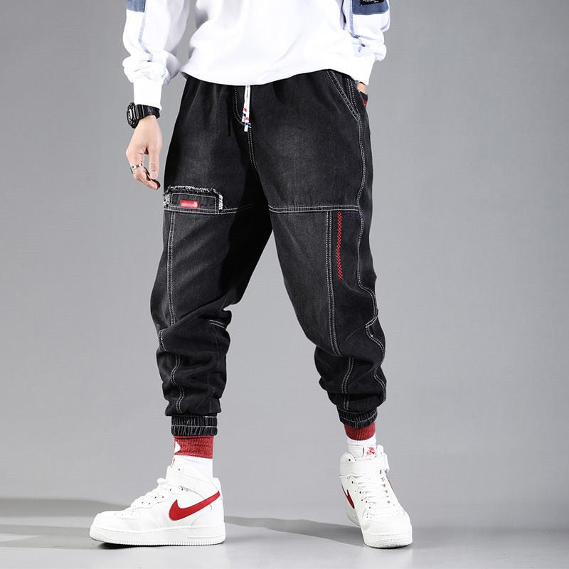Amazon.com: Astellarie Mens Jogger Pants Techwear Hip Hop Punk Harem Cargo Jogger  Pant Streetwear Tactical Track Pants with Pocket (1-5126-black,26-28inch) :  Clothing, Shoes & Jewelry
